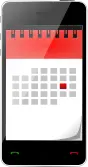 mobile phone with auto repair appointment calendar